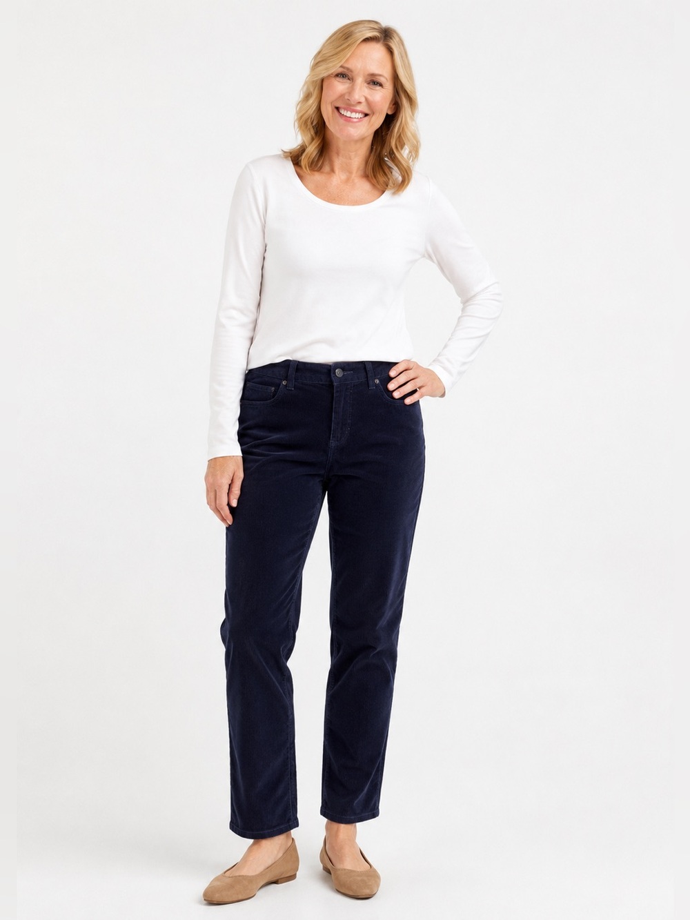 Sonoma corduroy pants Navy Blue women’s size 6 straight leg